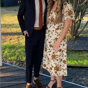 BALTIC BORN Adele Midi Dress | Camel Floral